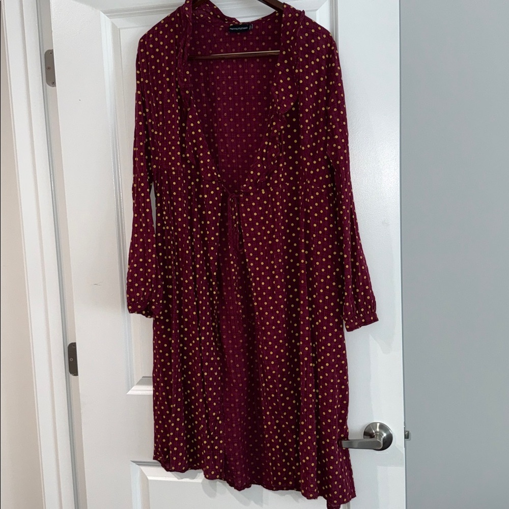 Red Polka Dot cardigan Dress